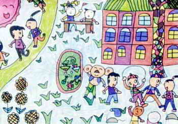 《生命在于运动》儿童画作品欣赏