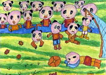 《足球比赛》儿童画5幅(第3页)