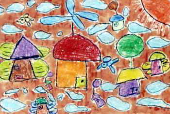 《会飞的房子》儿童画7幅(第4页)
