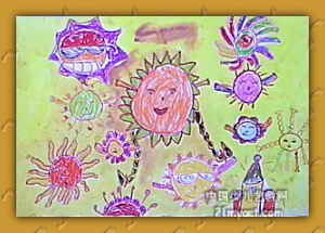 《太阳妈妈和她的孩子》儿童画