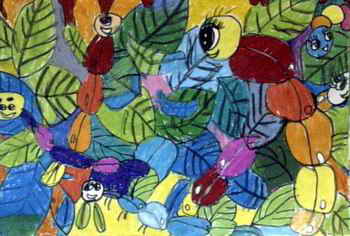《毛毛虫》儿童画3幅(第3页)