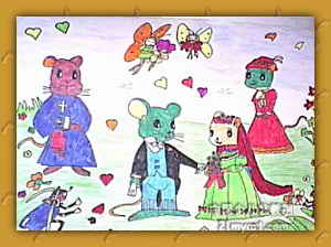 《老鼠结婚》儿童画