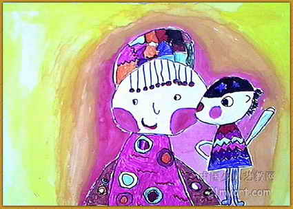 《亲妈妈》儿童画3幅