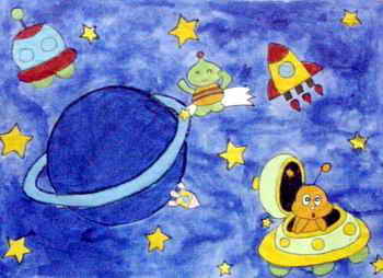 《太空旅行》儿童画15幅(第2页)