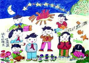 《晨练》儿童画（二）7幅(第3页)