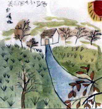 《美丽的小路》儿童画作品欣赏